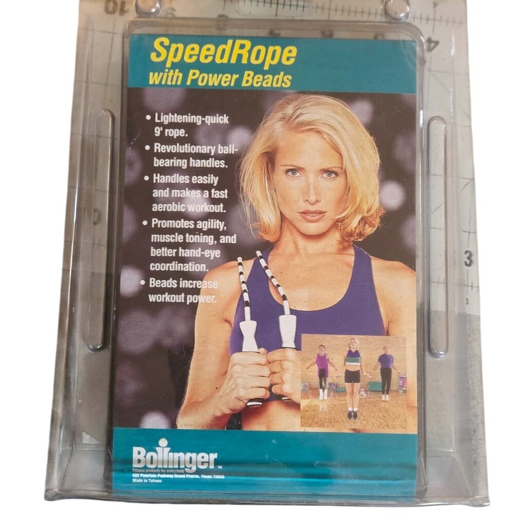 Bollinger Speed Rope with Power Beads Aerobic Jump Rope Workout Tool New In Box - Picture 14 of 15
